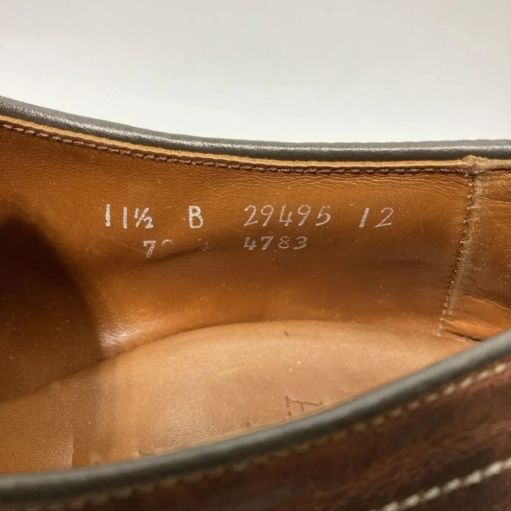 Allen Edmonds Mapleton Brown Leather Lace Up Derby Dress Shoes Men's Size 11.5 B